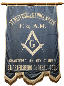 Lodge 139 Charter Banner Displaying the date that the lodge was chartered: Jan 17th 1894